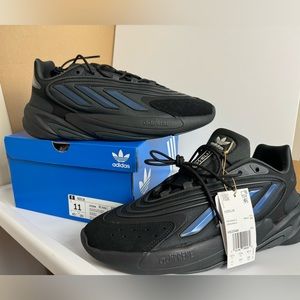 Adidas Ozelia Shoes NWT Brand New Size 11 Black and Royal Blue